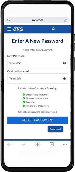 axs verification code