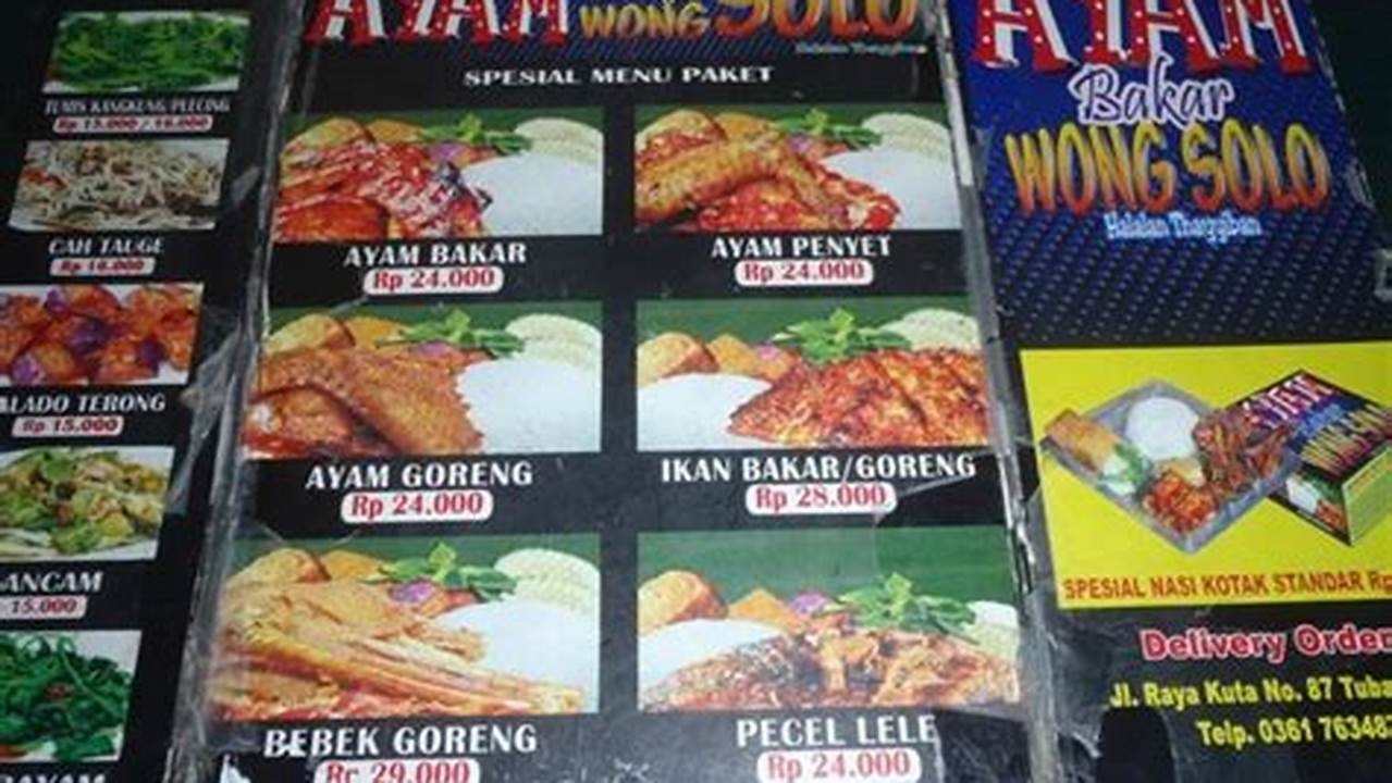 Resep Rahasia Ayam Bakar dan Penyet Wong Solo yang Tak Terlupakan