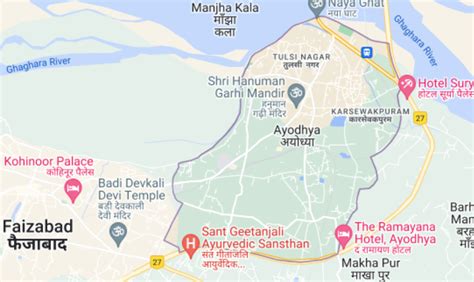ayodhya ram mandir route map