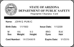 az dps fingerprint clearance card status