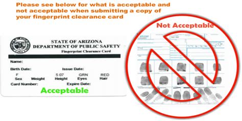az fingerprint clearance card status