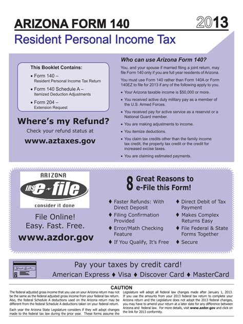 az tax forms and instructions