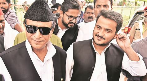 azam khan and his son