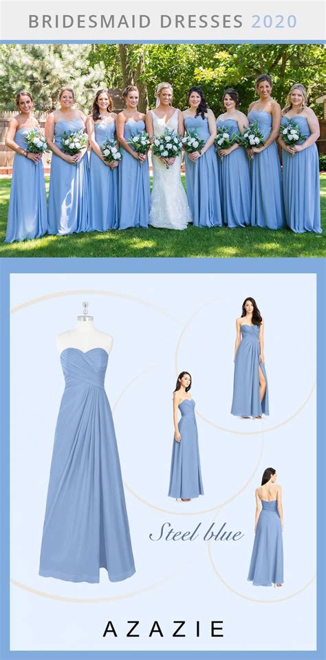 azazie bridesmaid dresses steel blue