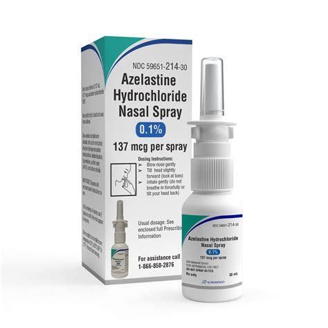 azelastine 137 mcg/inh 0.1% nasal spray