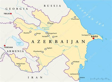 Aserbaidschan Politische Karte Vektor Illustration 511572803 iStock