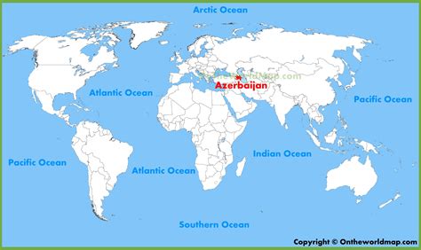 azerbaijan location in world map