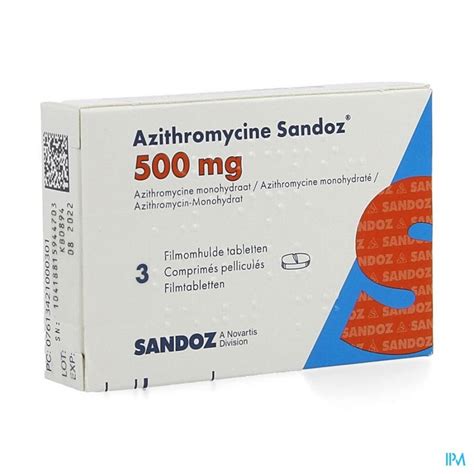 azithromycine sandoz 500 mg notice