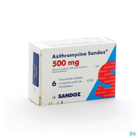 azitromycine sandoz 500 mg bijsluiter
