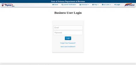 aztaxes.gov login for tpt tax payment