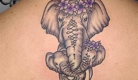 Aztec Small Elephant Tattoo Pin On Sunflower Thigh