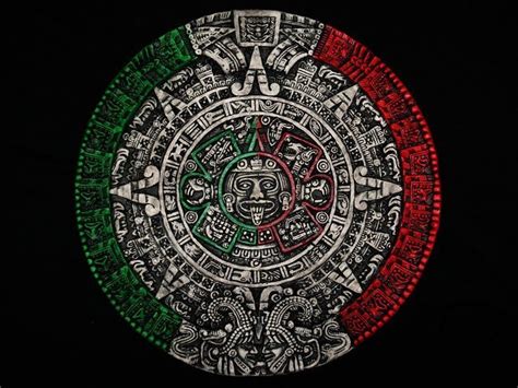 aztec calendar drawing cholo