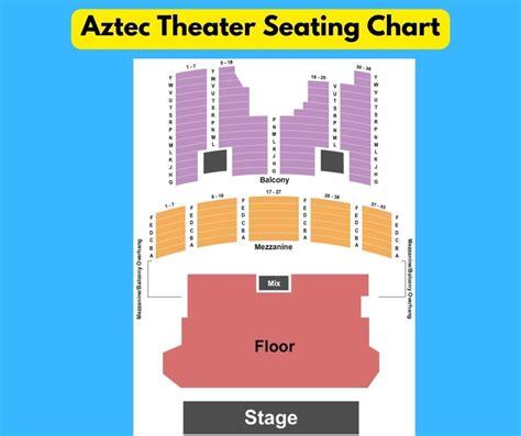 aztec theater shows seating chart