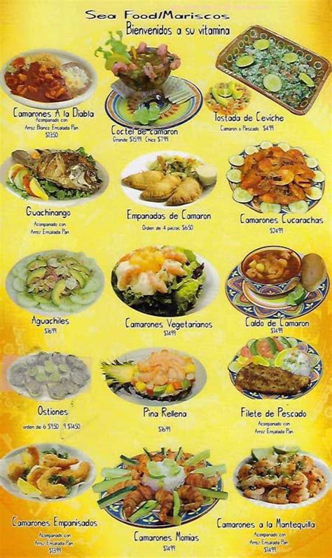 azteca de oro menu
