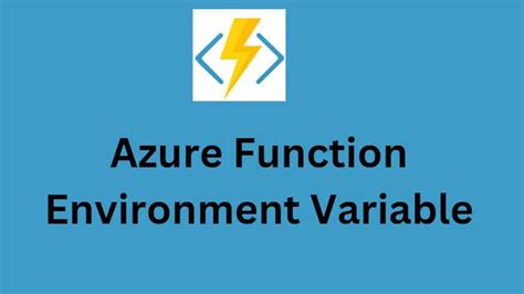 azure function environment variable