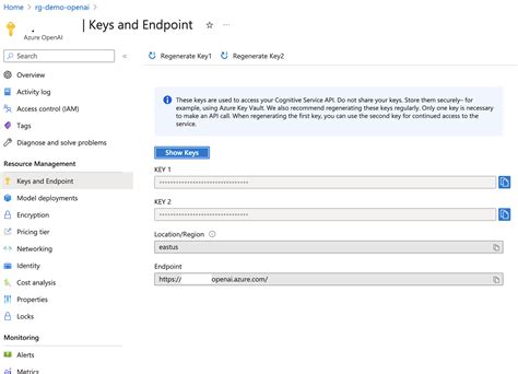 azure openai api key authentication