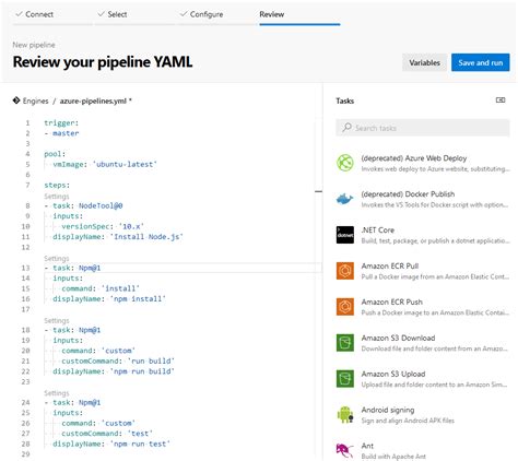 azure pipeline yaml structure