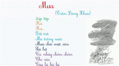 bài thơ mưa của trần đăng khoa