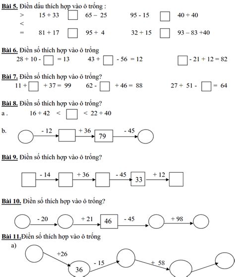bài toán cho học sinh lớp 1