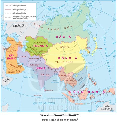 bản đồ chính trị châu á