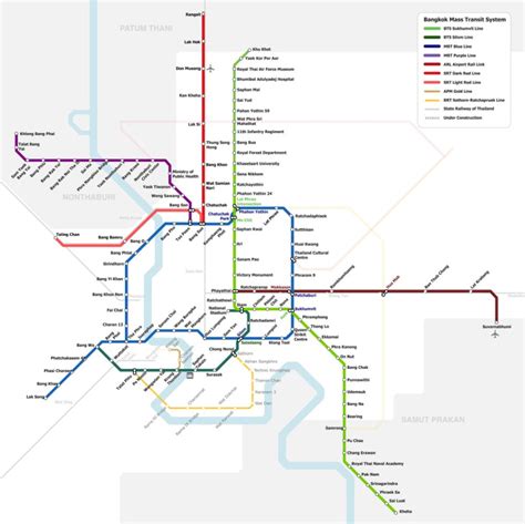 bản đồ tàu điện thái lan 2023