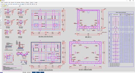 bản vẽ bể nước ngầm 30m3