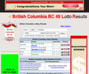 b.c. 49 lottery results