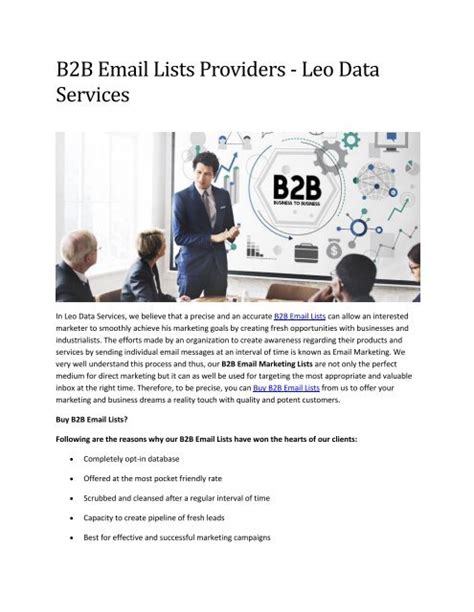 b2b email data list providers