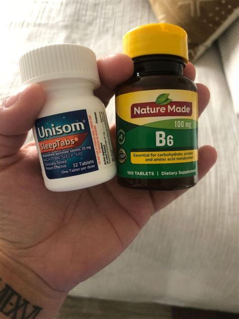 b6 and unisom dosage