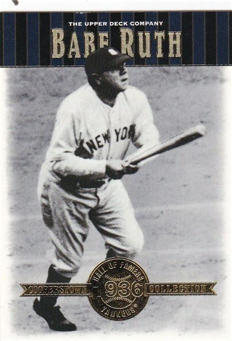 babe ruth upper deck card