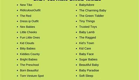 Baby Clothes Brand Name Ideas s List Cloths
