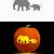 baby elephant pumpkin stencil