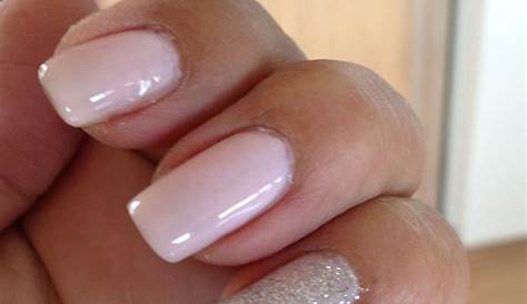 Baby pink with one glitter nail Baby Pink Acrylic Nails Glitter, Pale