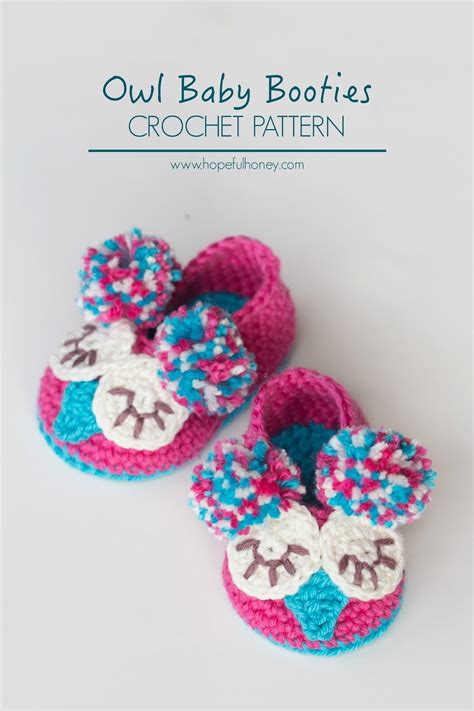 Baby Slippers Crochet Owl Pattern