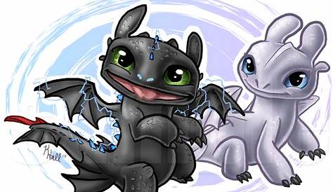 Baby Toothless And Light Fury Pin Em HTTYD RTTE