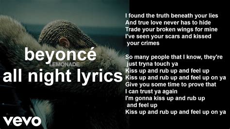 baby all night beyonce lyrics