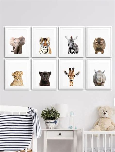 baby animal prints for nursery uk