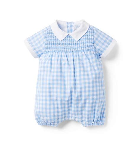 Baby Boy Gingham Romper