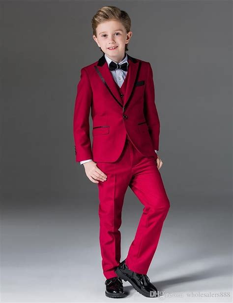 baby boy red and black suit