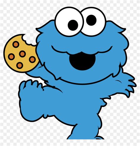 baby cookie monster clipart