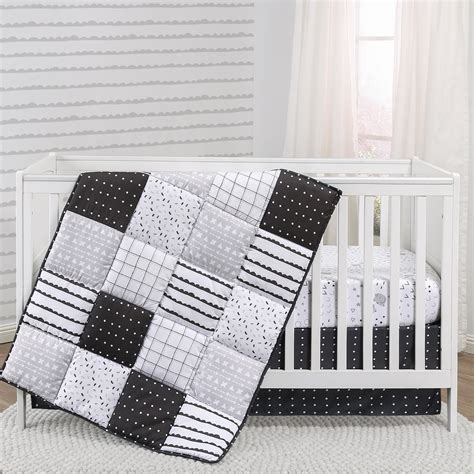 baby girl crib bedding black and white
