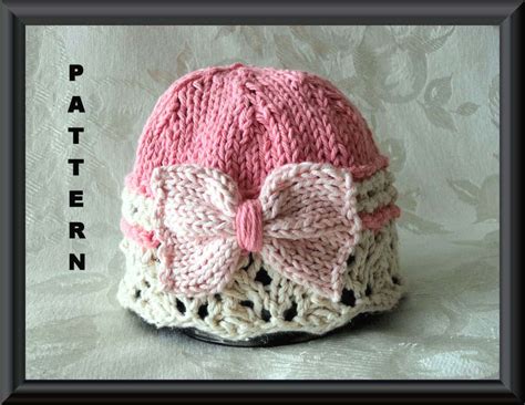 home.furnitureanddecorny.com:baby girl knit hat with bow