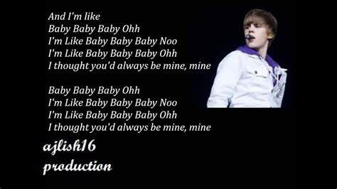 baby justin bieber song lyrics