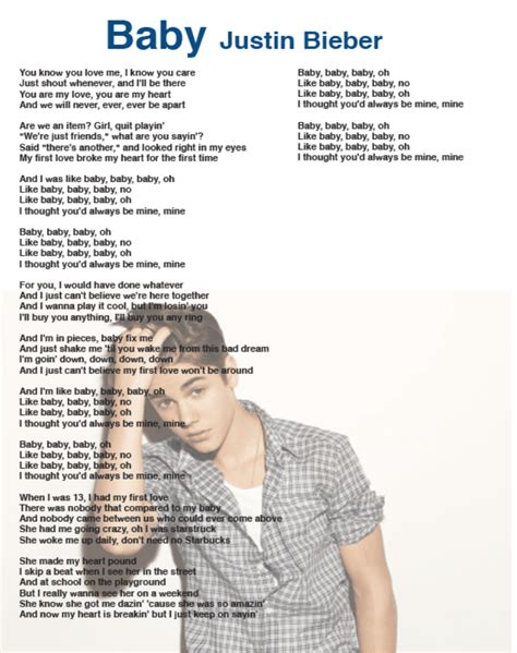 baby lyrics justin bieber remix