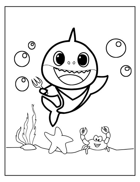 baby shark coloring sheet printable