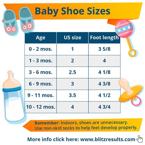 baby shoe chart size