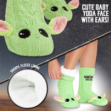 baby yoda slipper socks