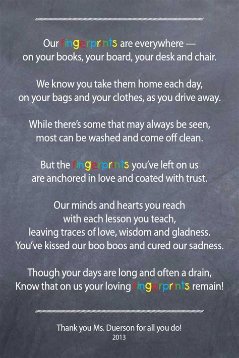 A MOTHER'S THANK YOU poem Daycare Thank You Childcare Etsy Thank