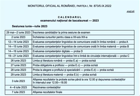 bac 2023 romanian subject format