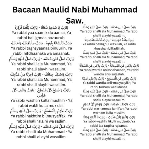 Bacaan Terjemahan Maulid AnNabi AlBarzanji Dato’ Syaikh Maulana